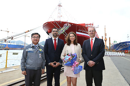 Containerschiff „Cap San Vincent“ in Korea getauft