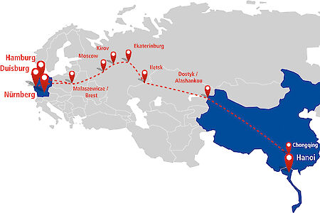 Hellmann Worldwide Logistics erweitert das Angebot Rail Eurasia um das Land Vietnam