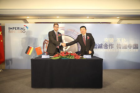 Imperial and Sincero set up a joint venture in China