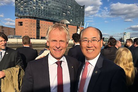 10th National Maritime Conference in Hamburg: Dr Kitack Lim and Jens Meier in talks