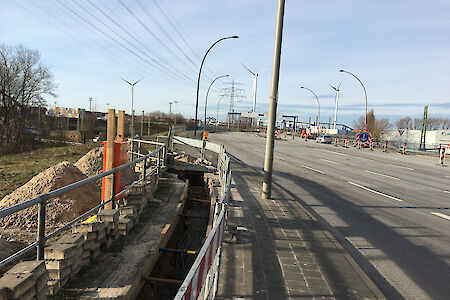 Einschränkungen auf der Finkenwerder Brücke ab dem 13.2.2022