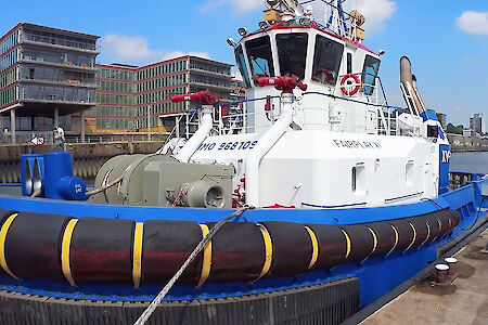Tugboat in the port of Hamburg
