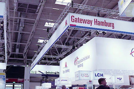 Der Gateway Hamburg Stand auf der transport logistic 2023