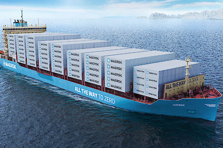 Erstes klimaneutrales Containerschiff