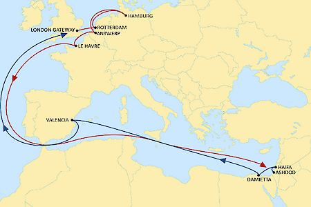 地中海航运（MSC）和以星航运（ZIM）签署船舶共享协议